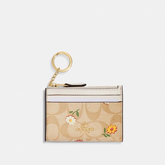 COACH Accessories - Mini Skinny Id Case In Signature Canvas With Nostalgic Ditsy Print